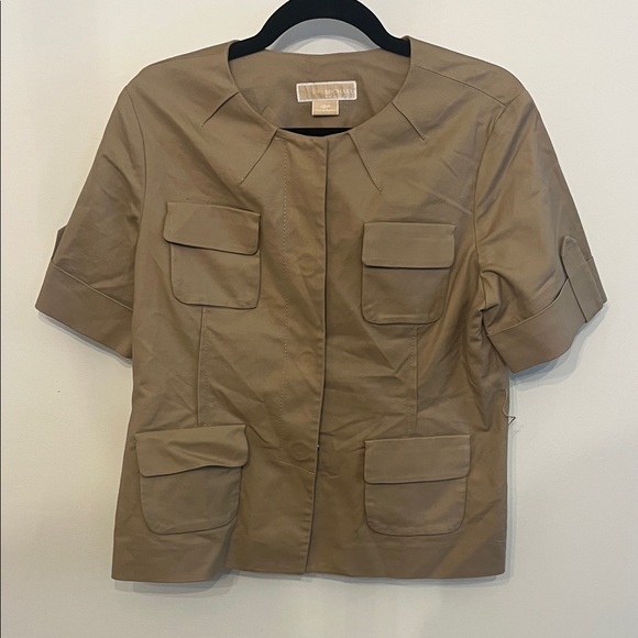 Michael Kors Jackets & Blazers - Michael Kors Tan Short Sleeve Utility Jacket *MISSING BELT*